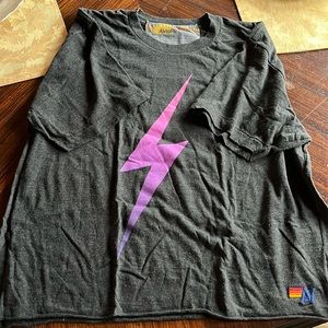 Aviator Nation Lightning bolt T shirt Size L